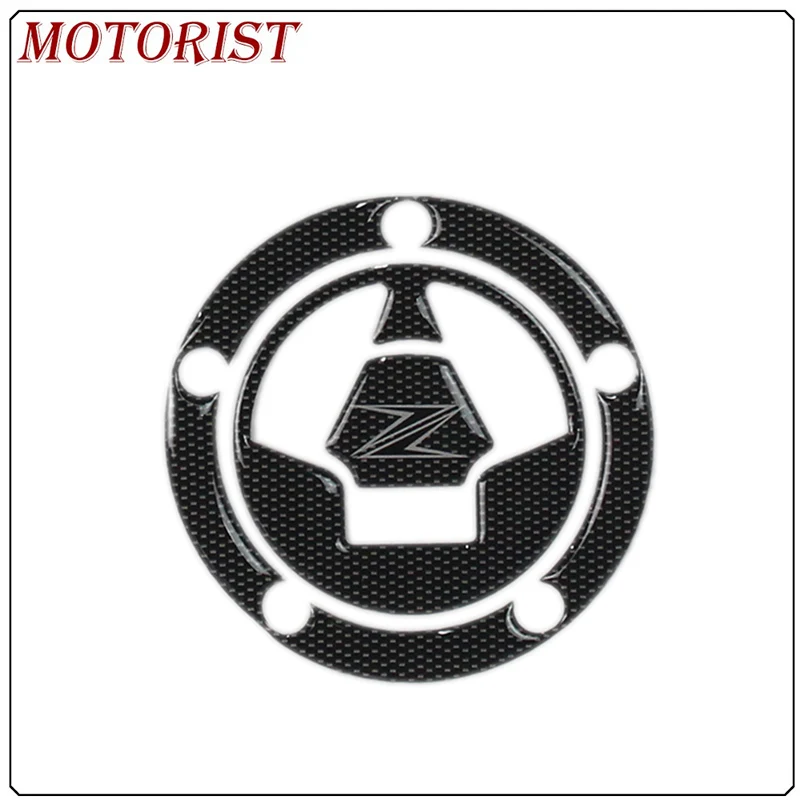 MOTORIST 3D carbon fiber Sticker Decal Emblem Protection Tank Pad Cas Cap For Kawasaki Z1000 KAWASAKI Z1000 Z 1000 detachable