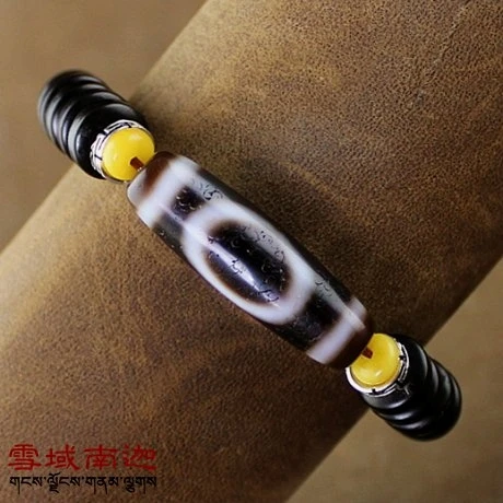 

High Qaulity Tibetan Dzi Ji Bead Bracelet Sky and Earth Pure Stone Material for Women & Men Bracelet Free Shipping