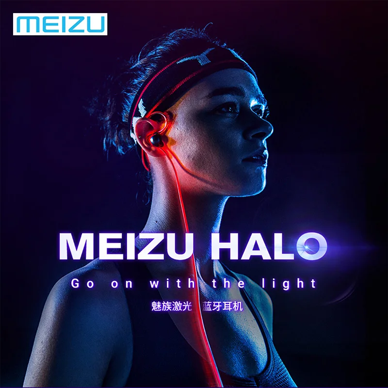 Наушники вкладыши MEIZU Bluetooth 4 1 светящиеся стереонаушники в темноте наушники