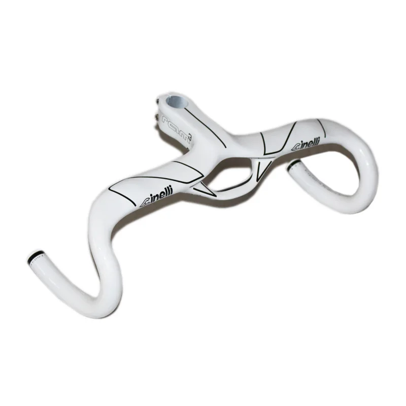 EC90 Последний полный карбоновый согнутый руль для дорожного велосипеда изогнутый руль Ширина: 401-500 мм Диаметр: 28,1-29,5 мм - Цвет: Белый