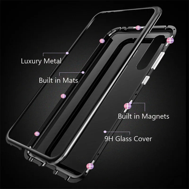 Магнитный адсорбционный чехол для Huawei P20 Pro Mate 10 магнитный металлический