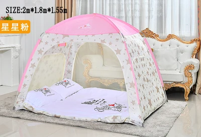 Pink Star 4 Person Новое поступление фоны для фотографирования с изображением на кровать, палатка студенческого общежития, для взрослых, толстый теплый москитная сетка детский тент детская игровая палатка - Цвет: Pink Star 4 Person