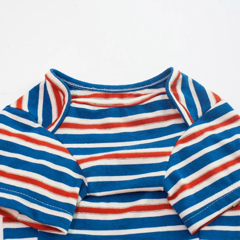 Повседневная полосатая блузка с рисунком собаки camiseta perro хлопковые футболки