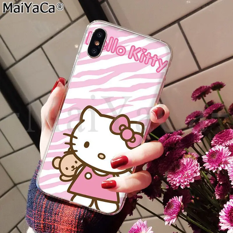 A13 MaiYaCa hello kitty Merry Christmas мягкий резиновый Прозрачный чехол для телефона для Apple iPhone 8 7 6 6S Plus X XS MAX 5 5S SE XR - Цвет: A13