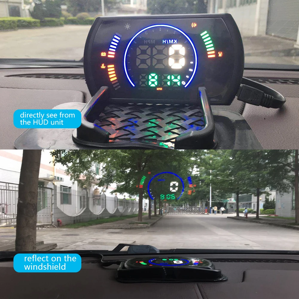Автомобильный проектор скорости RMLKS S600 цифровой OBD2 EUOBD система Предупреждение о