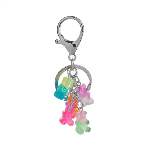 as picture 1 шт. Gummy Bear брелок Flatback смола подвеска амулеты красочные сумки брелок для женщин - Цвет: as picture