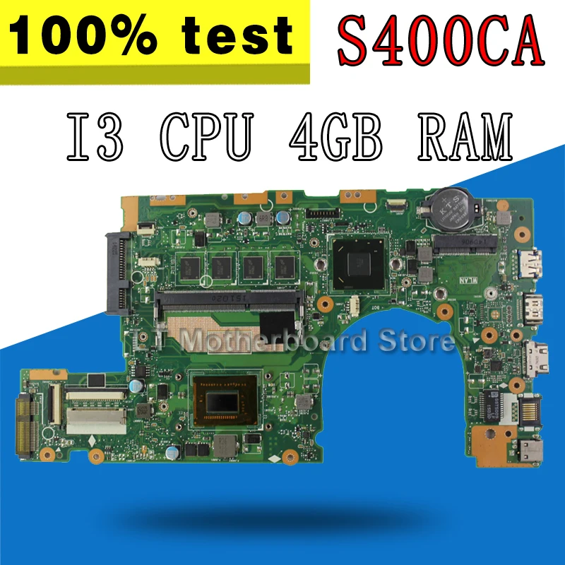 

S400CA Motherboard I3-3217 4GB RAM For Asus S400C S400CA s500ca Laptop motherboard S400CA Mainboard S400CA Motherboard test OK
