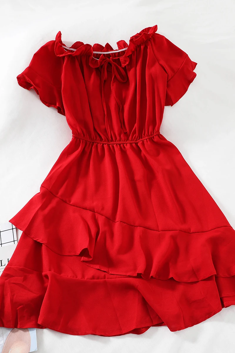 Женская модная летняя одежда 2019 весеннее и летнее платье с воротником в виде