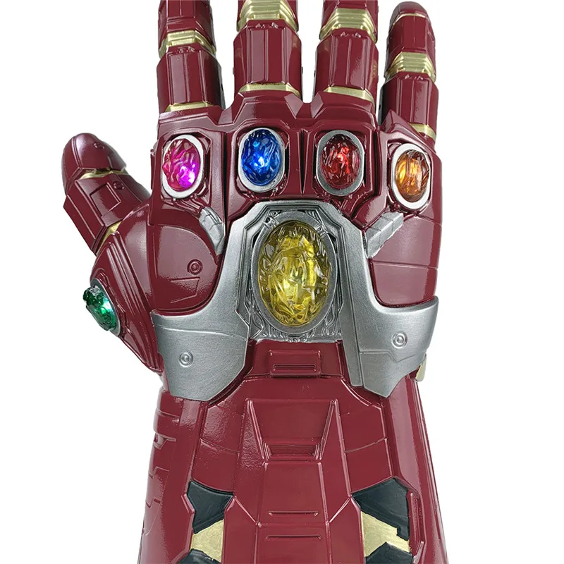 1:1 светодиодный светильник Thanos Gauntlet военные Косплей Перчатки ПВХ экшн-модель игрушки подарок на Хэллоуин Детский подарок