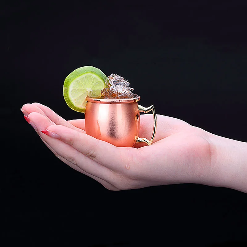 Супер Мини медная Московская мюла кружка 6 шт./лот нержавеющая сталь 60 мл