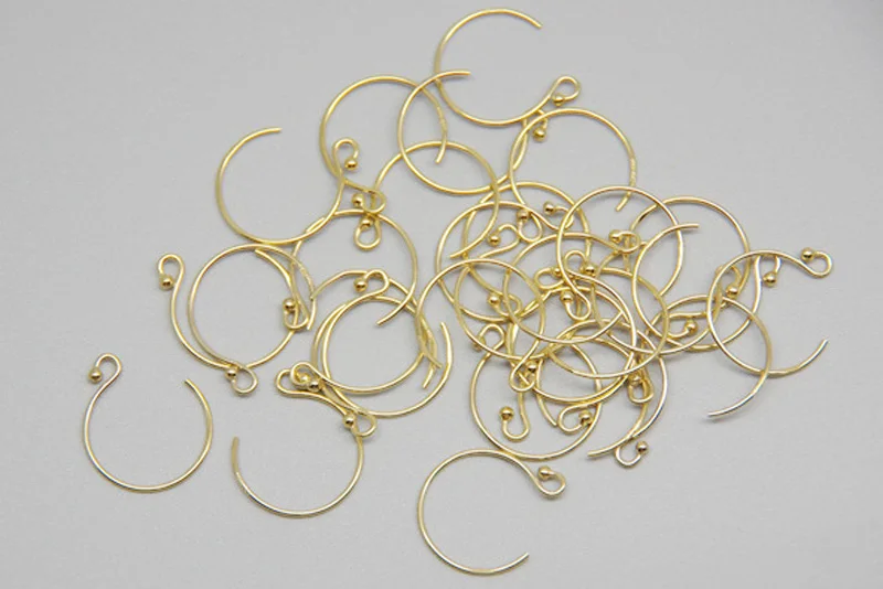 Позолоченные круглые крючки для сережек из бисера не линяют изготовления