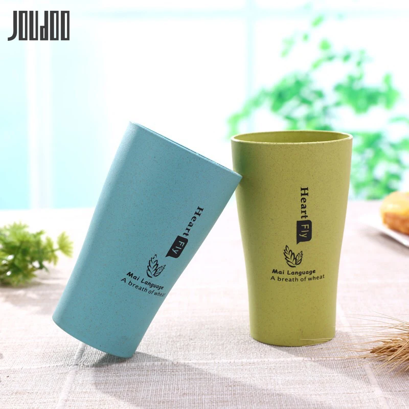 JOUDOO BPA чашка для воды домашняя чашка из пшеничной соломы Экологичные стаканы для путешествий Подарок для влюбленных 10