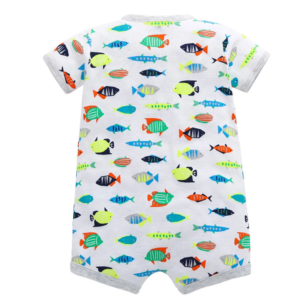 Комбинезон для маленьких девочек и мальчиков комбинезон в полоску с мультяшным