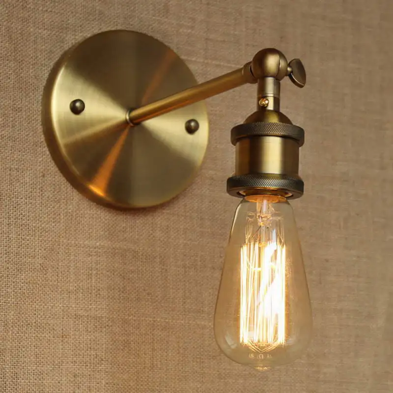 

Industrial style Antique gold metal wall lamp for workroom Bathroom Vanity Lights Corridor