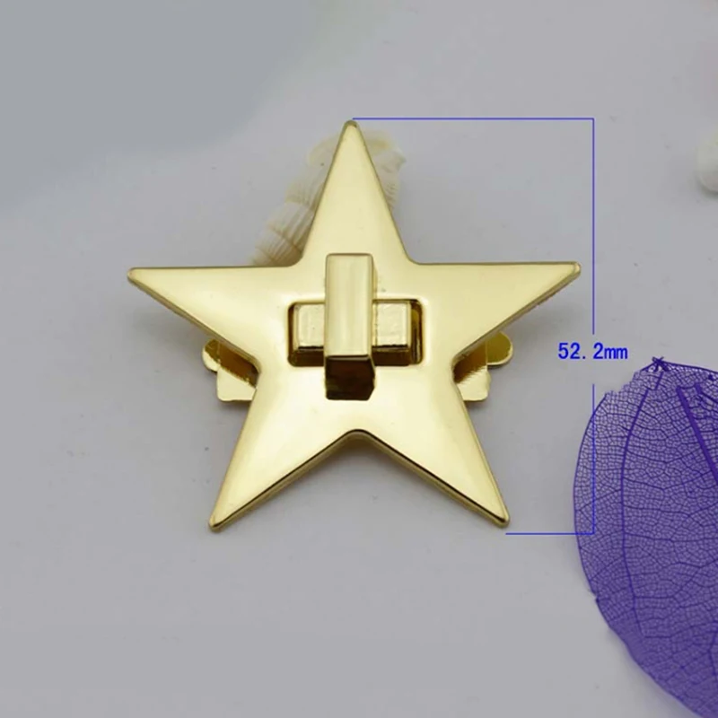 2pcs Fashion New Women Star Metal DIY Clasp Turn Twist Lock For Shoulder Bag Handbag Purse Accessories High Quality | Багаж и сумки