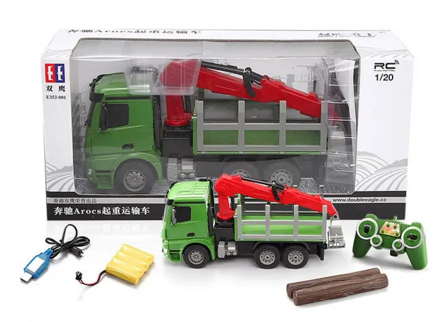 2 4 ГГц дистанционный пульт конструкционный грузовик Радиоуправляемый кран 1/20