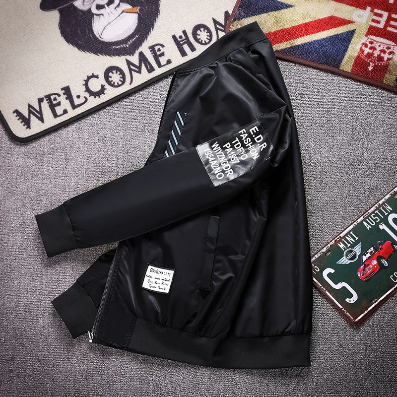 Мужская двусторонняя куртка 2019 весна осень Новая повседневная Двусторонняя