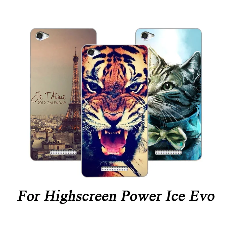 Мягкий чехол из ТПУ Для Highscreen Power Ice Evo силиконовые чехлы с рисунком волка розы
