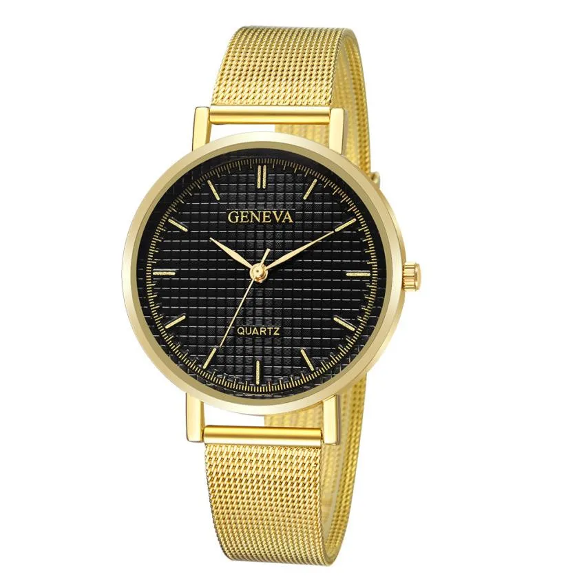

Timezone#301 NEW Fashion Geneva Ladies Women Girl Unisex Stainless Steel Quartz Wrist Watch Dress Women Watch Clock