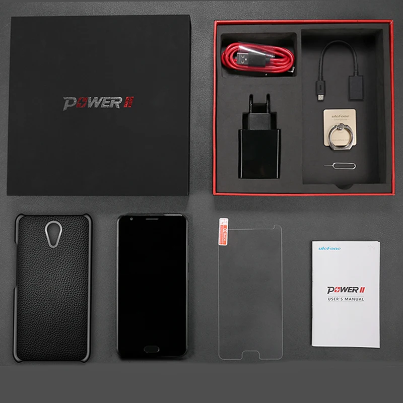 Ulefone Power 2 Мобильный телефон 5.5 дюймов FHD MTK6750T Octa core Android 7.0 4 ГБ + 64 16MP 6050 мАч Сканер