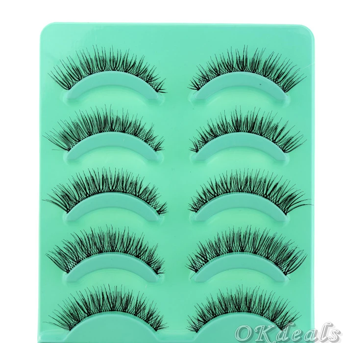 5 пар Новые ручной работы красивые натуральные короткие накладные ресницы