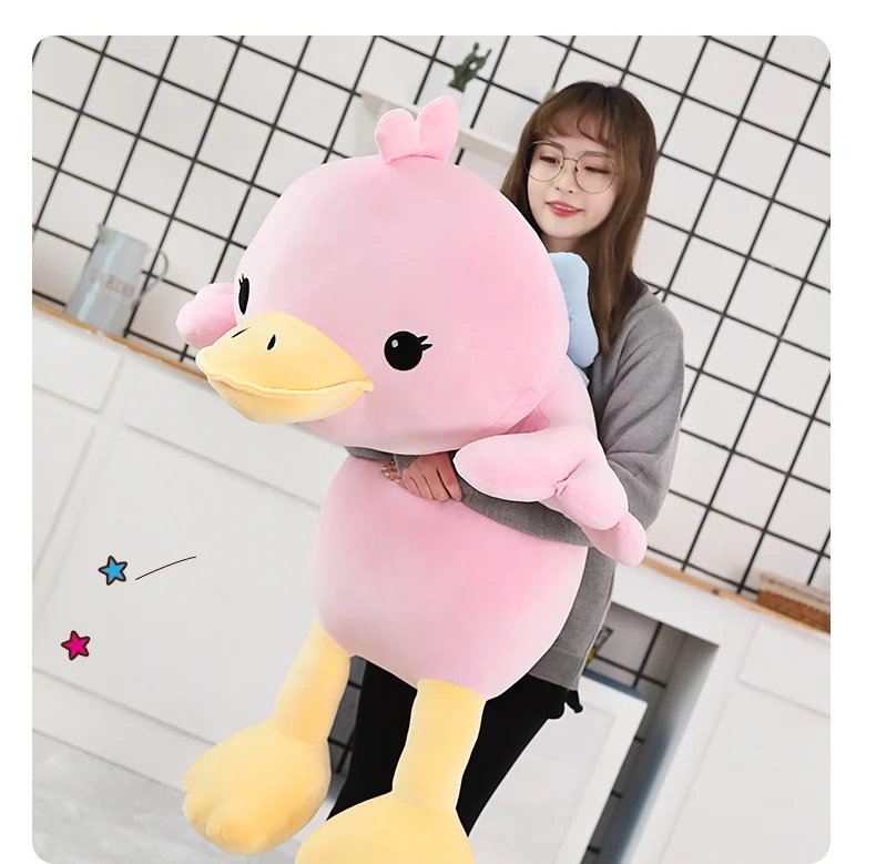 

135cm Super large Yellow Duck Plush Toys Stuffed Animals Soft Plush Duck Baby Doll Toys for Kids Girls Birthday Christmas Gift