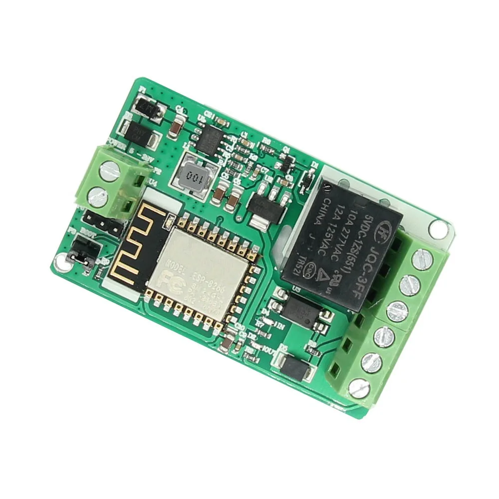 Зеленый ESP8266 релейный модуль 10A 220 в сетевой WIFI вход DC 7 В ~ 30 4 слойная плата