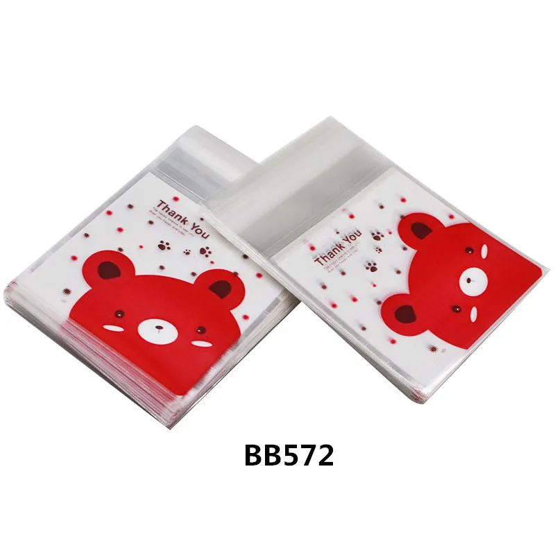 BB572 50/100 шт Пластик Рождественский подарок сумка прозрачная, принт с героями мультфильмов, из полиуретана с открытыми порами День рождения свадебной печенья конфеты упаковывая - Цвет: BB572