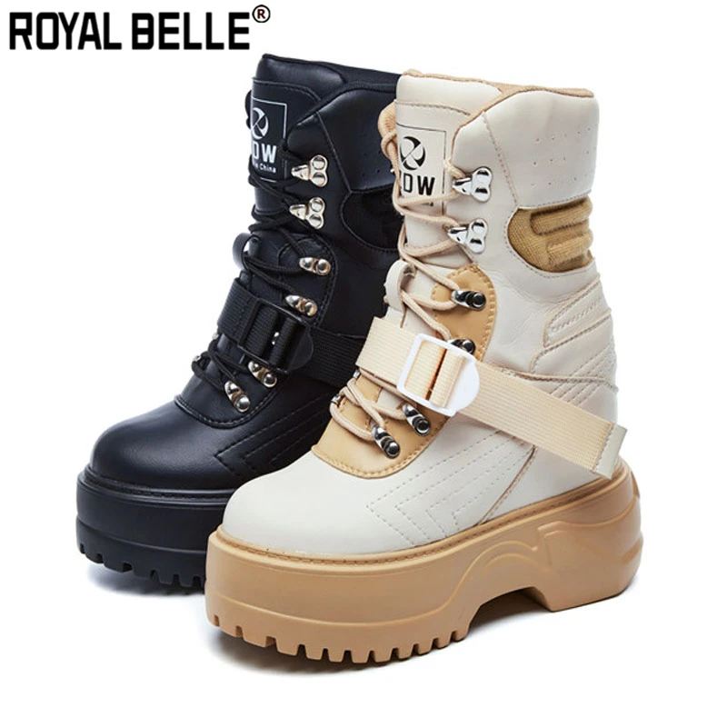 Royal Belle/женские высокие кроссовки женские Ботинки Martin на шнуровке ботильоны