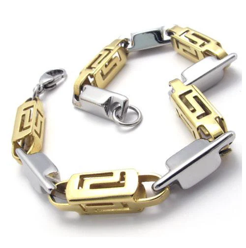 2014 Ювелирные изделия Титан литье из нержавеющей стали Classic Gold серебристый черный