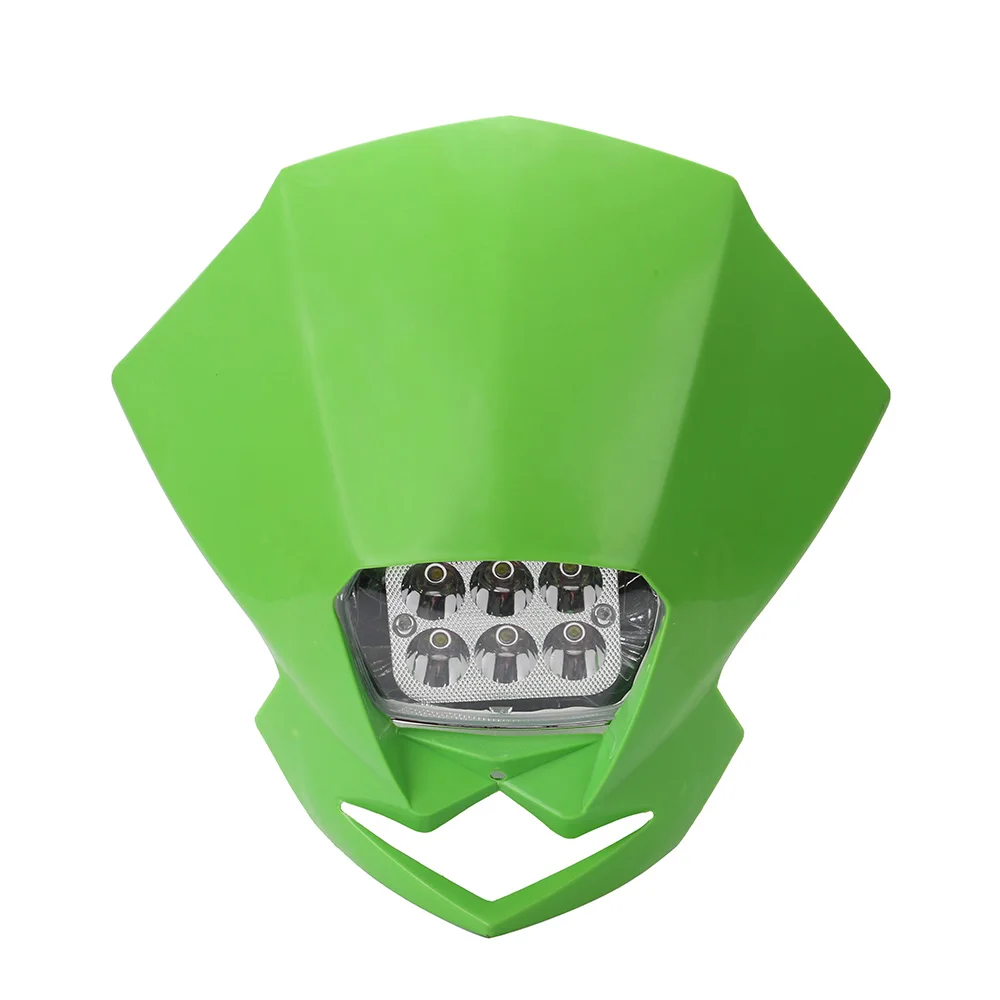 Green SPEEDPARK Универсальный мотокросса светодиодный фары лампы эндуро для KLX KDX для моделей ktm и rmz DRZ DR XR YZ CR - Цвет: Green