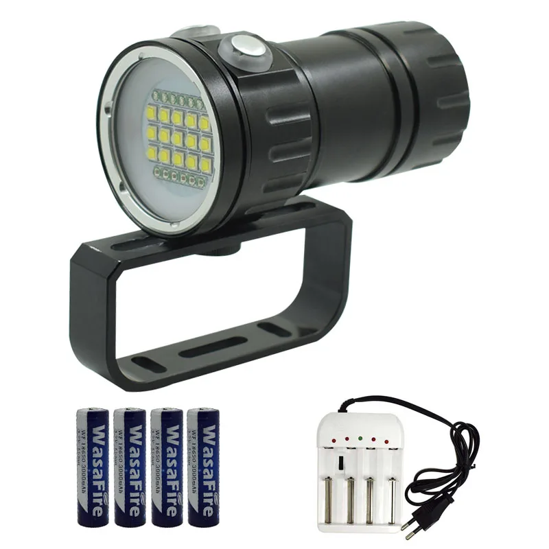 Дайвинг фонарик Подводные 100 м 27 LEDs фонарь для дайвинга XM L2 белый Light красный синий