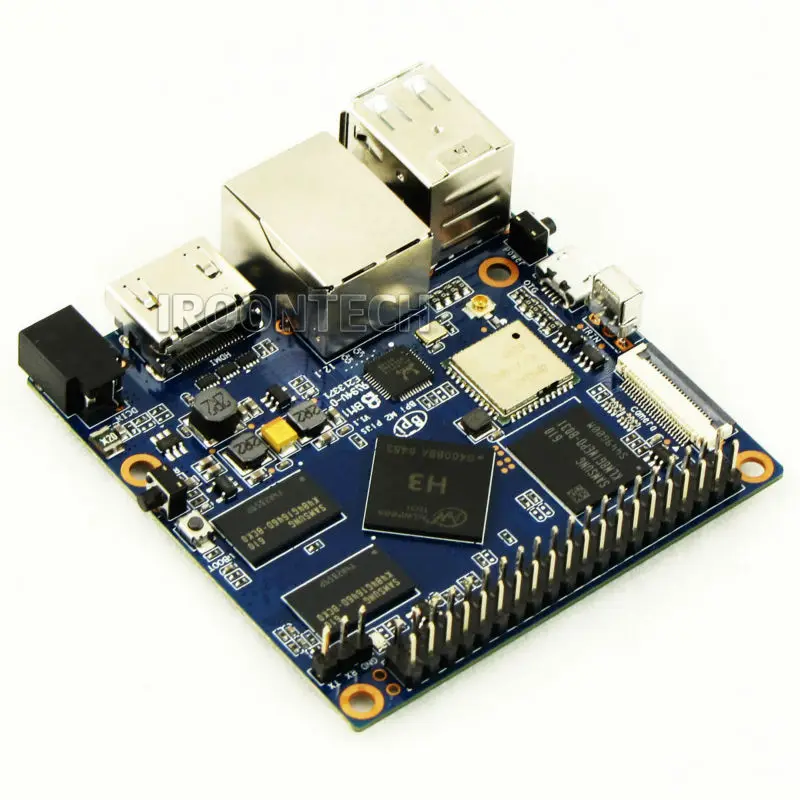 Мини BPI M2 + плюс банан Pi H3 Quad Core 1 ГБ Оперативная память 8 eMMC Wi Fi и Bluetooth демо доска