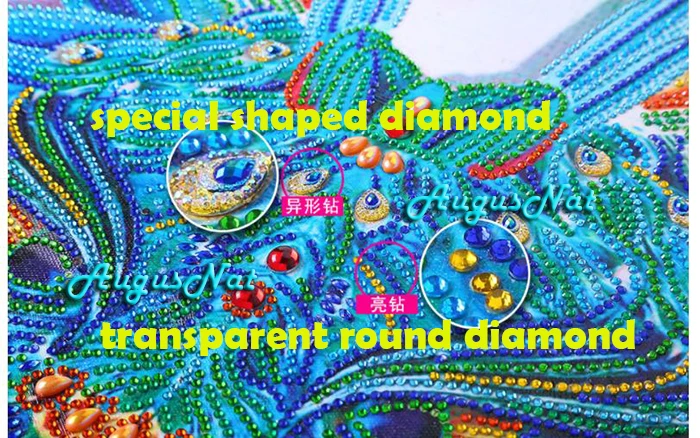Алмазная картина особой формы с животными 5d картины сделай сам стразы прозрачные