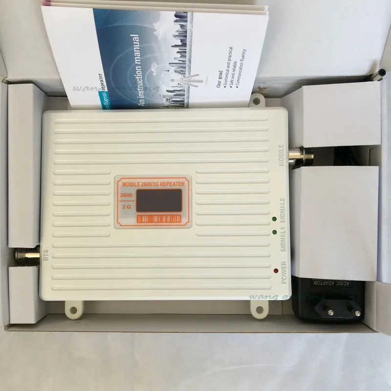 3G 4G ретранслятор сигнала 70 дБ усиление WCDMA 2100 LTE 2600 Band 7 двухдиапазонный усилитель
