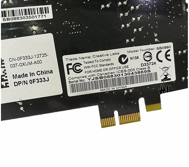 Оригинальная звуковая карта SB0880 X-Fi титановая плата 7 1 PCI-E игровая | Компьютеры и