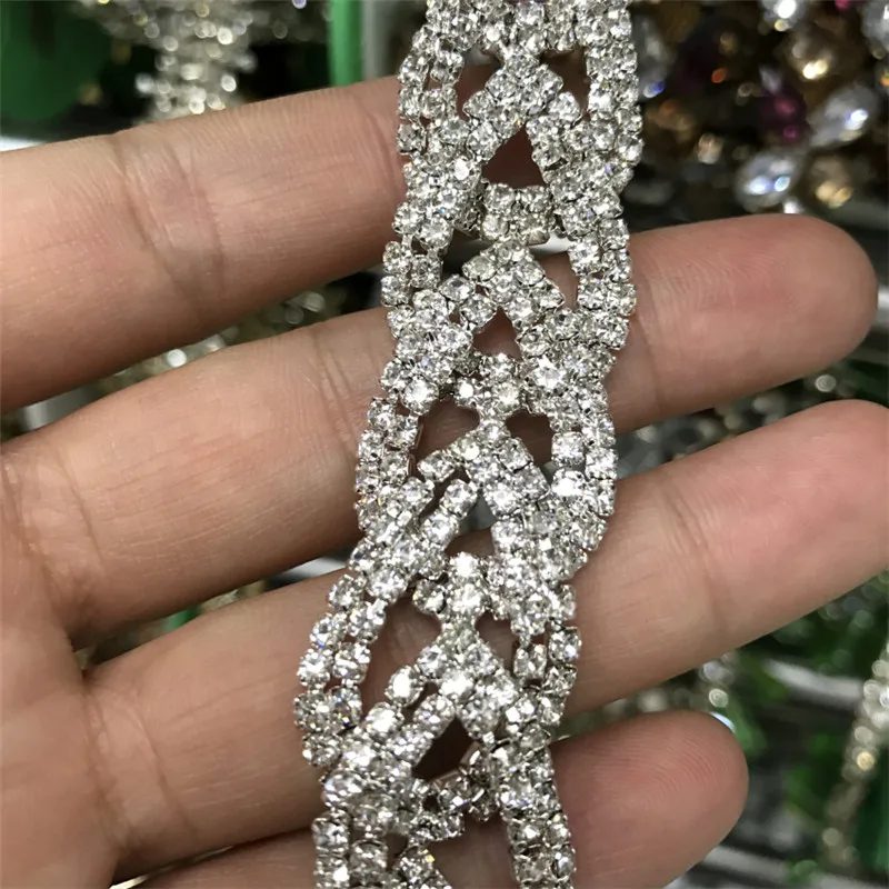 Блестящие кристально прозрачные стразы отделка для свадебного пояса свадебные