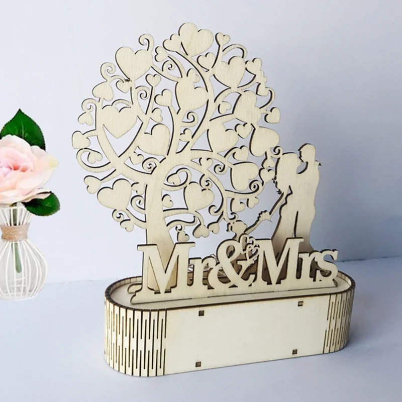 Деревянные украшения DIY ночник Mr& Mrs Свадебные украшения деревенские вечерние Декор поставки свадебные подарки для гостей свадебный душ