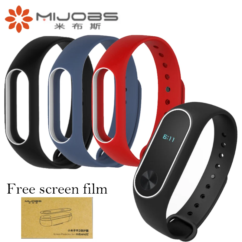 Цветной силиконовый ремешок для Xiaomi Mi band 2 цветной сменный Браслет аксессуары Band