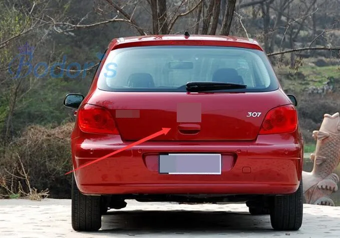 Хромированная крышка ручки багажника для хэтчбека Peugeot 307 2001 2002 2003 2004 2005 2006