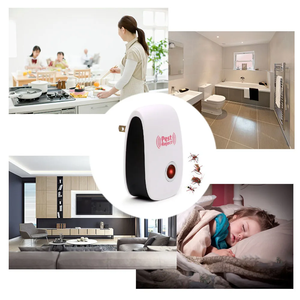 Электронный отпугиватель комаров от насекомых ультразвуковой Mata Mosquito Eletrico ЕС