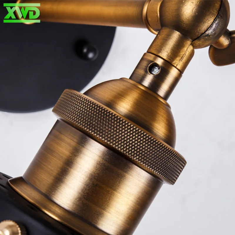 Настенный светильник E27 с железным покрытием в американском стиле держатель для