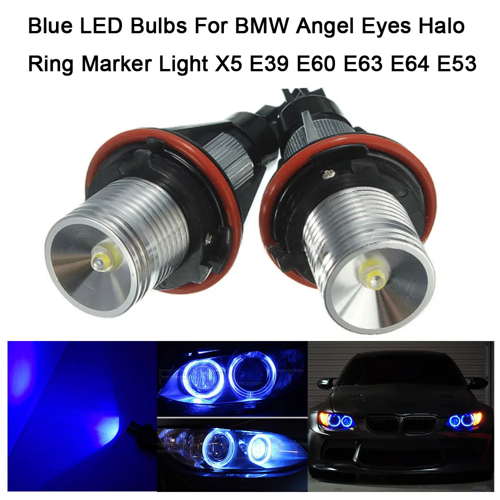 Светодиодные синие лампы для BMW Angel Eyes кольцесветильник галогенный фонарь X5 E39 E60