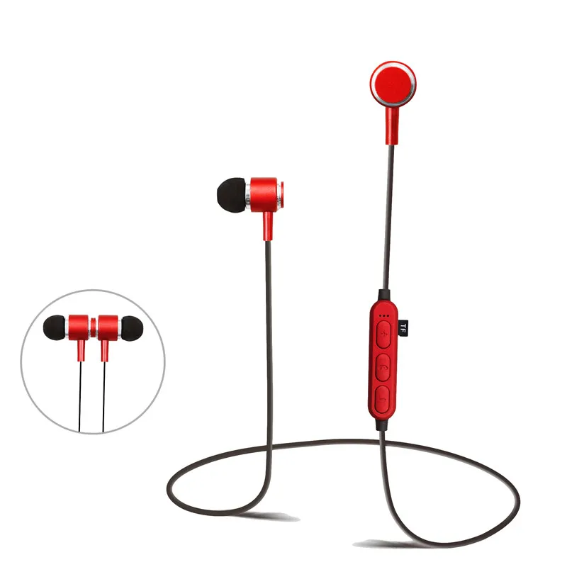 Shengtena магнитные bluetooth наушники беспроводные спортивные басы мини стерео микрофон