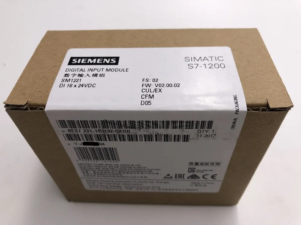 SIMATIC S7-1200, цифровой вход SM 1221 модуль 6ES7221-1BH32-0XB0, 6es7221-1bh32-0xb0 1200 модуль, 16DI, 24VDC, раковина/источник
