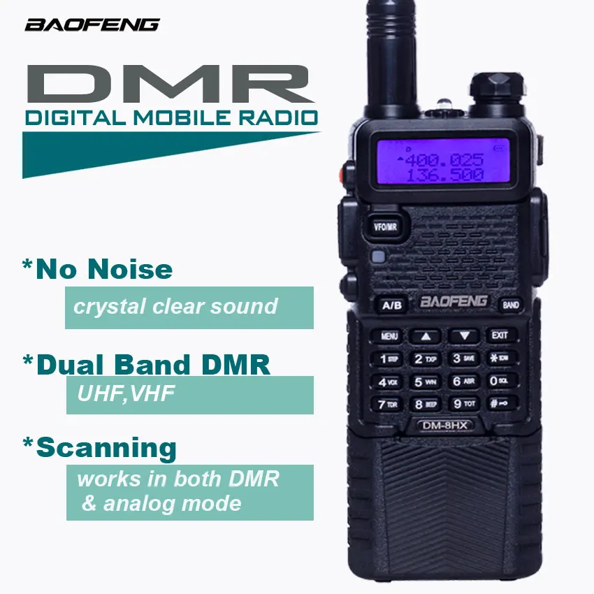 Цифровой портативный Радиоприемник DMR DM 5R Plus портативная рация Baofeng 128 CH Ham Professional