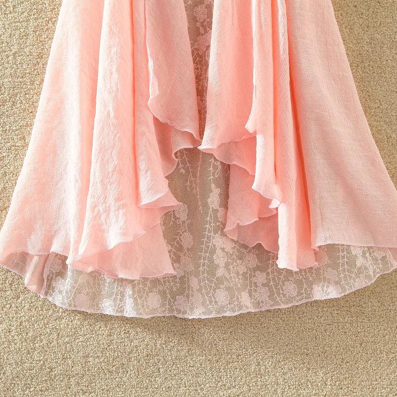 Летний женский кардиган с вышивкой, повседневный Свободный Тонкий хлопковый льняной кардиган, женское длинное пальто, куртка размера плюс A1441