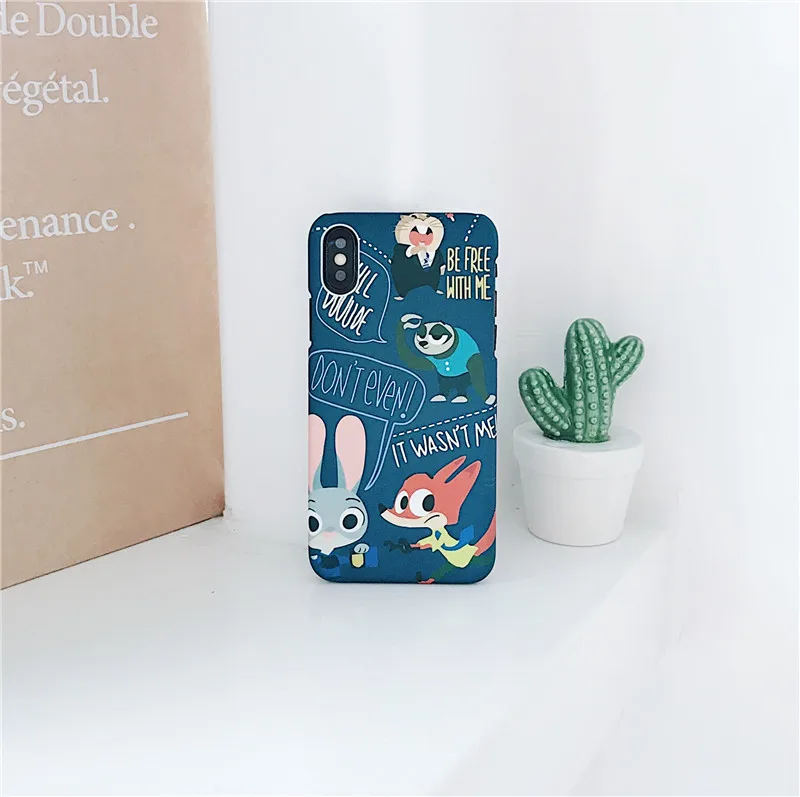 Милый мультяшный чехол для телефона iphone 6 S 6 7 8 Plus, чехол для iphone X XS MAX XR, модные милые чехлы с животными, жесткая задняя панель из поликарбоната