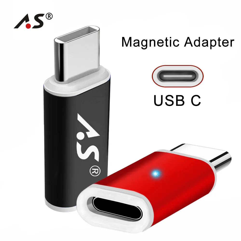 A.S Магнитный Кабель с разъемом USB типа C мобильный телефон адаптер для Android