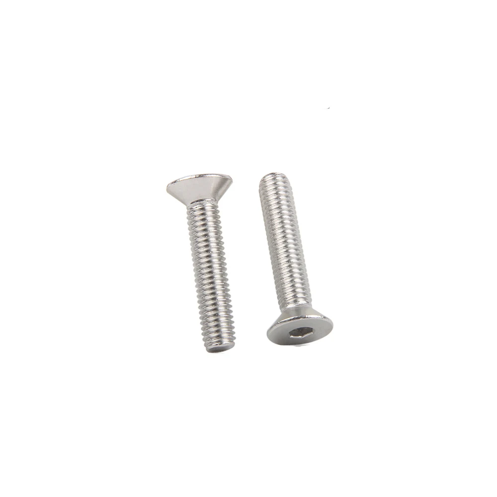 

M3/M4 Flat head countersunk 304 Stainless Steel Hex Socket Head Cap 100PCS/50PCS Screw Bolts 4mm/5mm/6mm/8mm/10mm/12mm/16mm